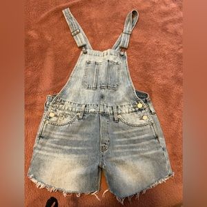 Lucky Brand XS cutoff short overalls